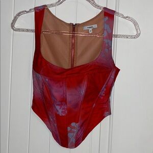 Miaou Corset Zip-up Top